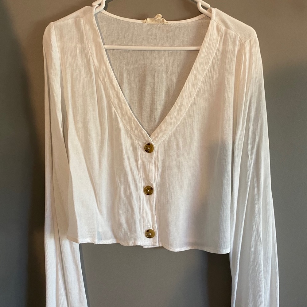 Pacsun Button Up Cropped Long Sleeve